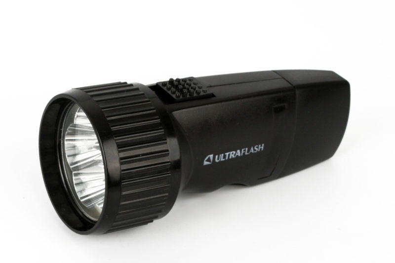 Фонарь ручной Ultraflash 5 LED SLA черный, аккум. 220В, пласт. коробка (3859) (1/108шт)