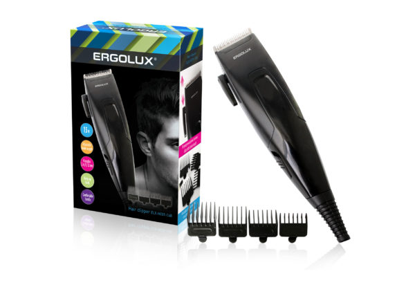 Машинка для стрижки волос Ergolux черный 15Вт, 220-240В НС01-С48 (1/20шт)