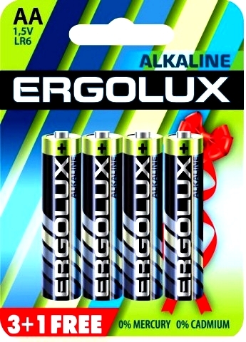 Э/п Ergolux LR03 Alkaline SR4 (LR03 SR4 батарейка,1.5В) (4/60/1200шт) 