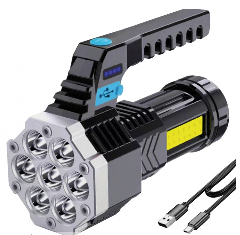 Фонарь ручной Ultraflash LED 53404 черный, аккум. 3Вт, пласт, 4 режима, Micro-USB (1/100шт)