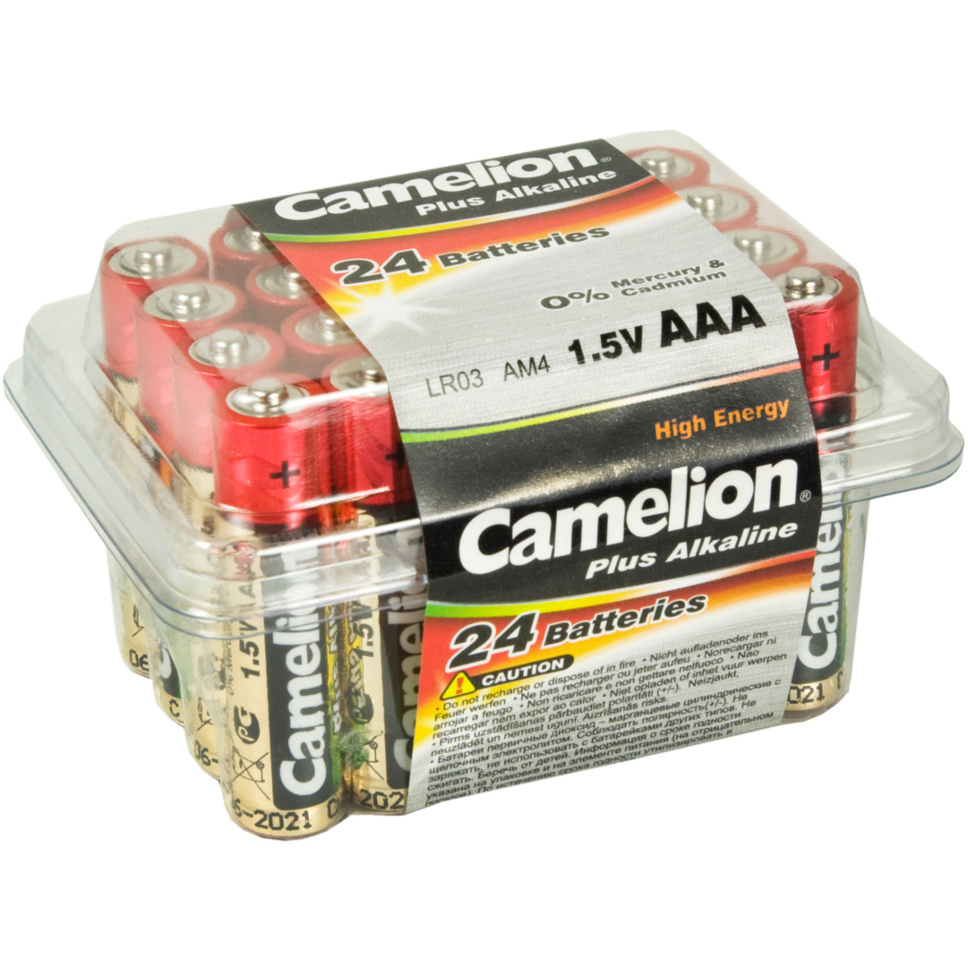 э/п Camelion LR03 Plus Alkaline PB-24 (LR03-PB24,батарейка,1.5В) (24/144/576шт)