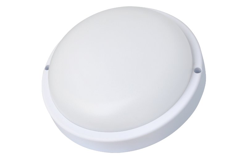 Светильник Ultraflash LBF-0301S  C01 круг (LED влагозащищённый 12 Вт с датч движ IP54 220В) (1/8шт)