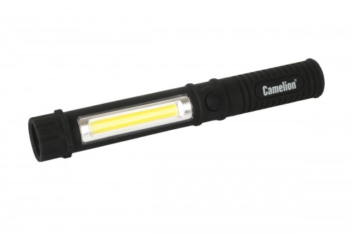 Фонарь ручной Camelion LED 51521 3XR03 COB+1W LED пластик, магнит, клипса (1/6/36шт)