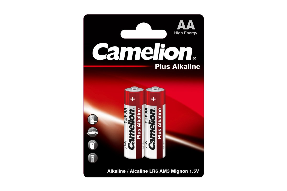 э/п Camelion LR 6 Plus Alkaline BL-2 (LR6-BP2,батарейка,1.5В) (2/24/432шт)